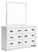Binterglen - White - Dresser And Mirror - Simple Home Plus