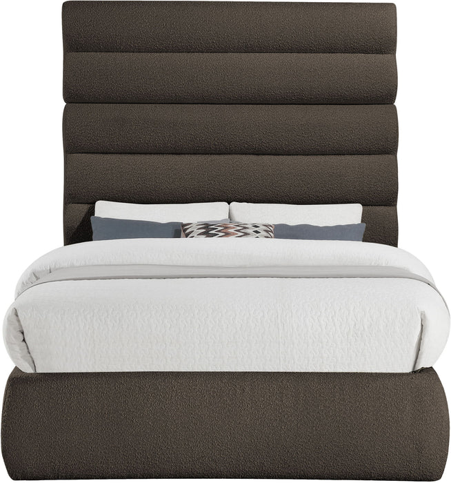 Adam - Boucle Fabric Bed With 70.5" Headboard - Simple Home Plus