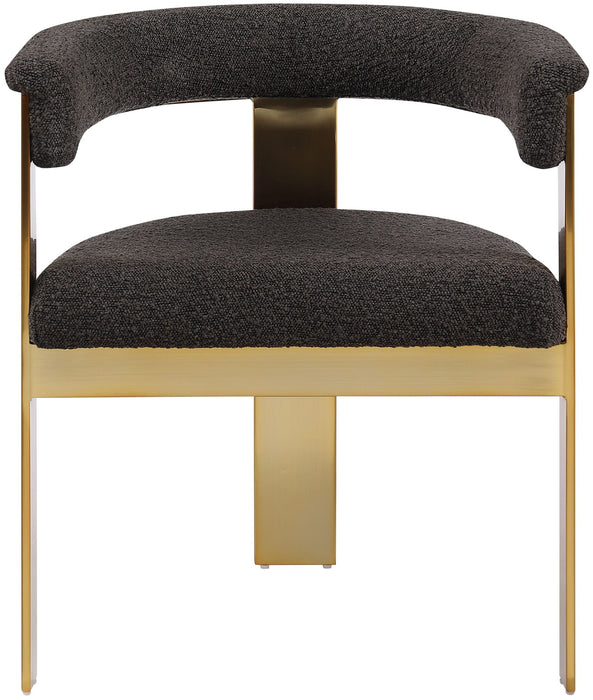 Romeo - Boucle Dining Chair With Gold Base (Set of 2) - Simple Home Plus