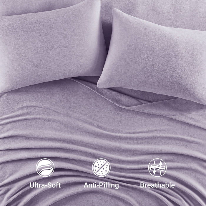 Micro Fleece - Sheet Set - Lavender - Simple Home Plus