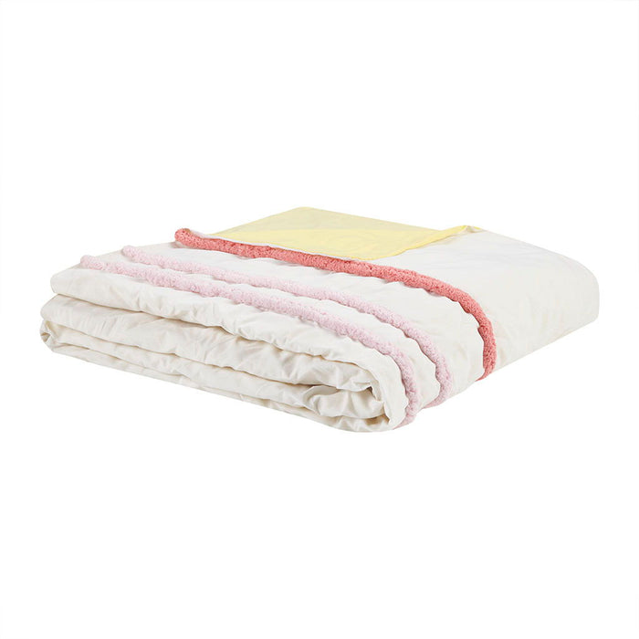 Haisley - Duvet Cover Set With Trim - Pink - Simple Home Plus