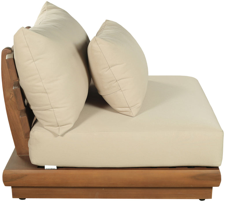 Mirella - Water Resistant Fabric Upholstered Outdoor Patio Modular Armless Chair - Simple Home Plus