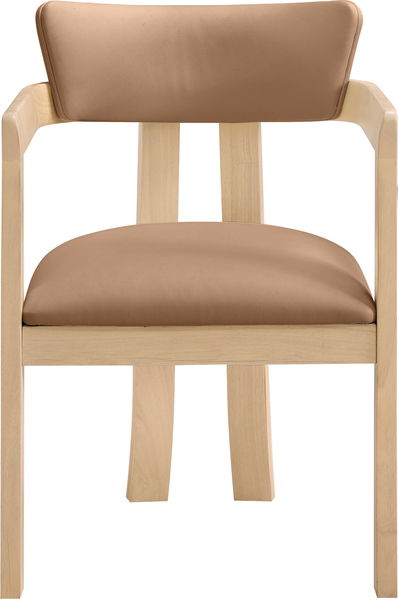 Lavrin - Vegan Leather Dining Arm Chair (Set of 2) - Natural Base