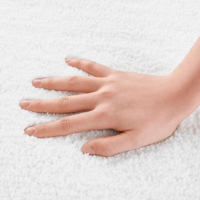 Splendor - 17" x 24" Tufted Reversible Bath Rug - White - Simple Home Plus