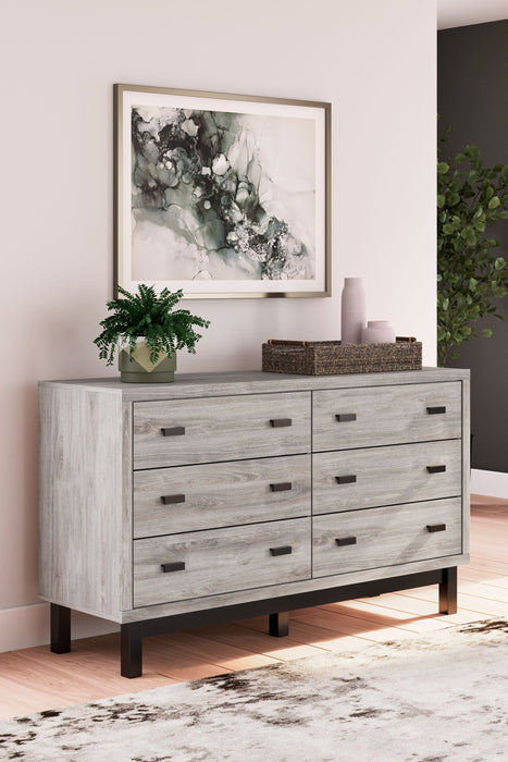 Vessalli - Black / Gray - Six Drawer Dresser - Simple Home Plus