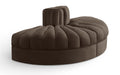 Rummi - Velvet Performance Fabric Upholstered 2 Piece  Rounded Modular Loveseat - Simple Home Plus