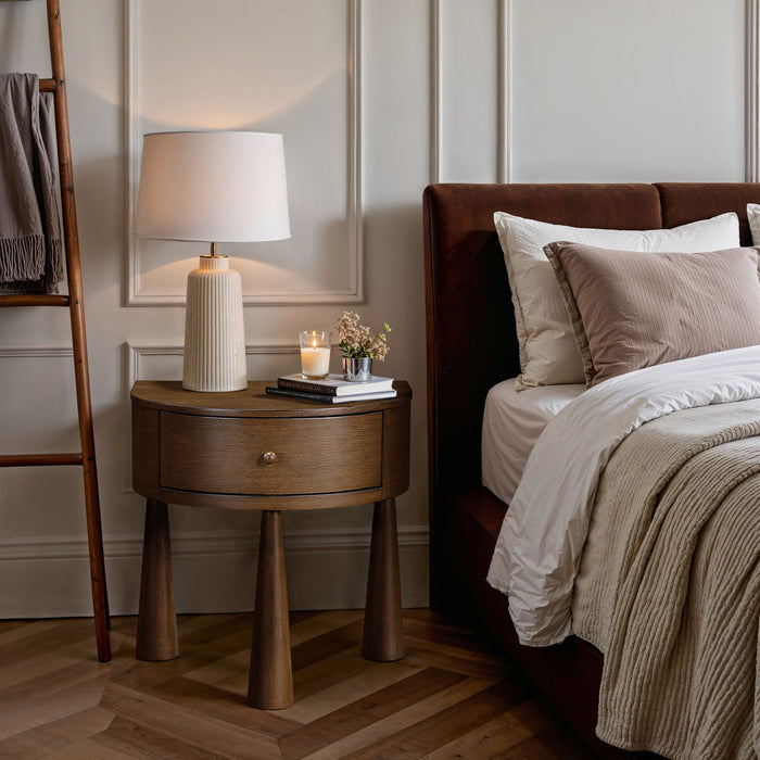 Oasis - Acacia Veneer And Solid Wood Night Stand - Simple Home Plus