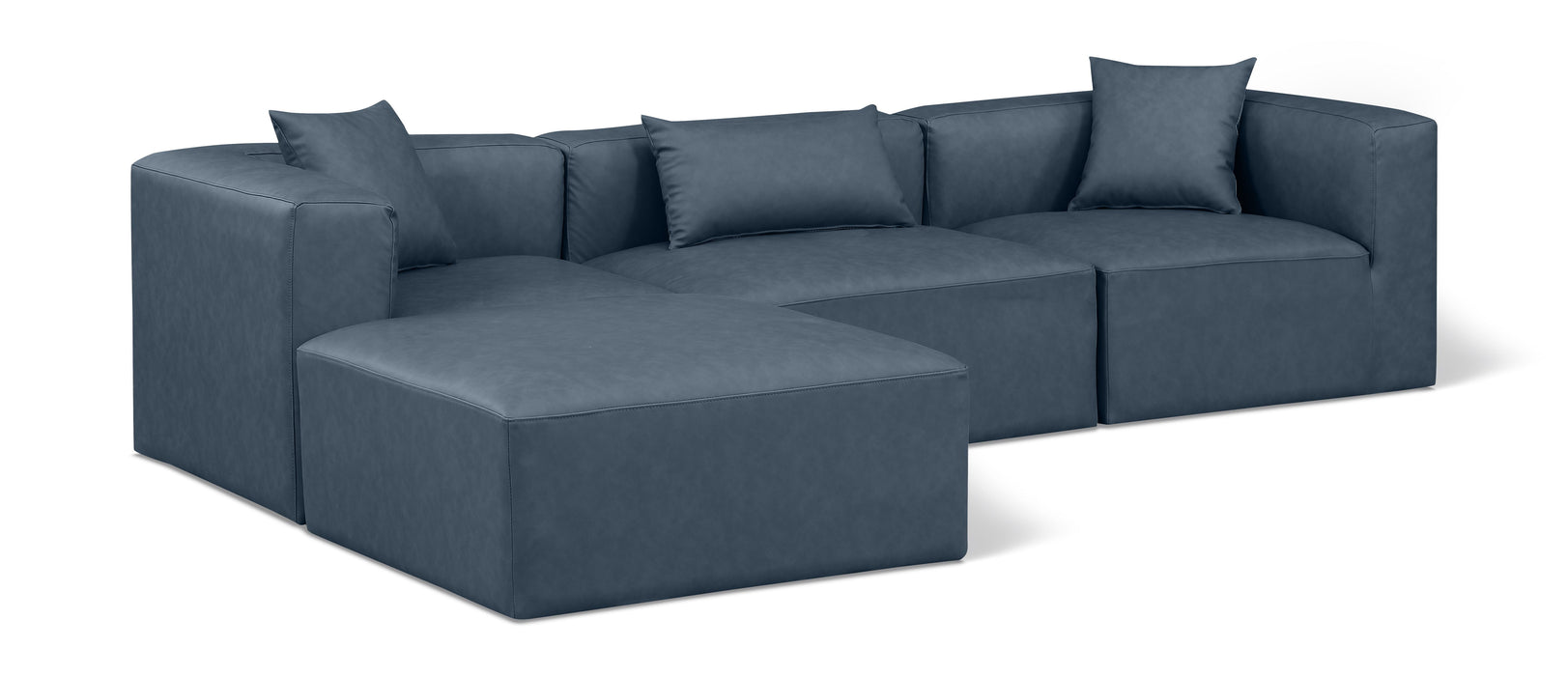 Cube - 4 Piece Modular Sectional With Chaise - Simple Home Plus