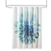 Norah - Printed Floral Shower Curtain - Aqua - Simple Home Plus