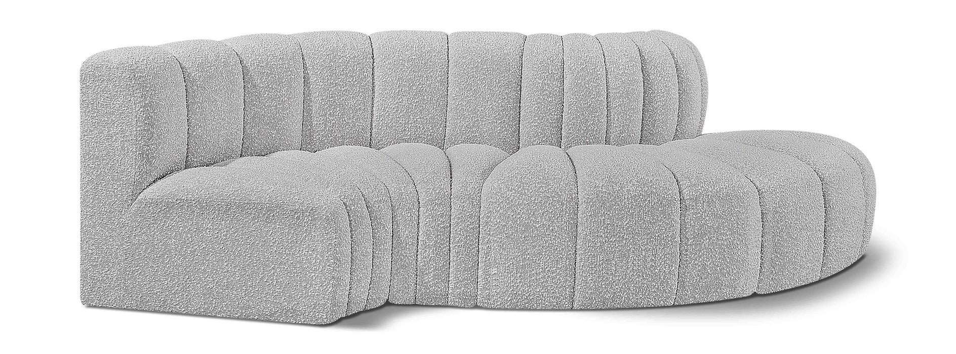 Arc - Boucle Fabric 4 Piece L-Shaped Modular Sofa - Simple Home Plus