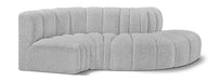 Arc - Boucle Fabric 4 Piece L-Shaped Modular Sofa - Simple Home Plus