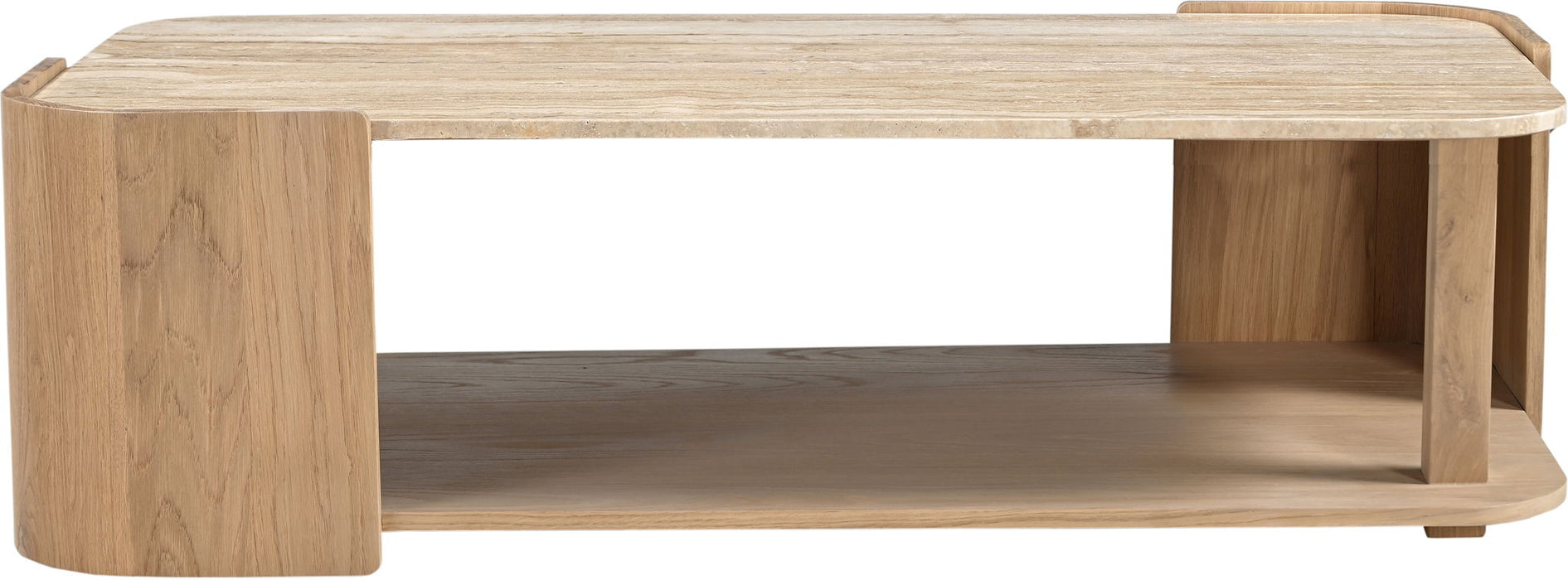 Calabria - Marble And Oak Wood Table - Simple Home Plus