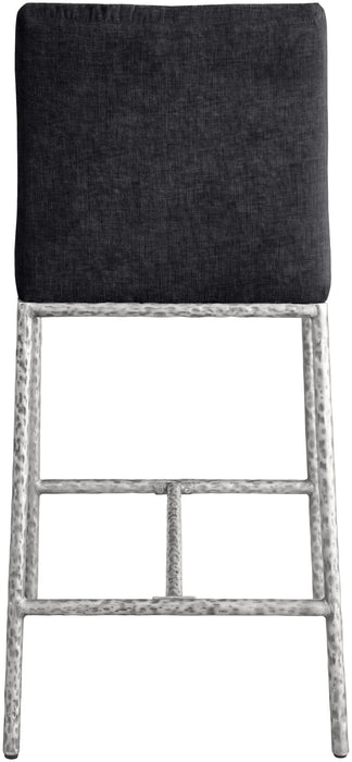 Reeves - Chenille Fabric Upholstered Counter Stool (Set of 2) - Silver Base - Simple Home Plus