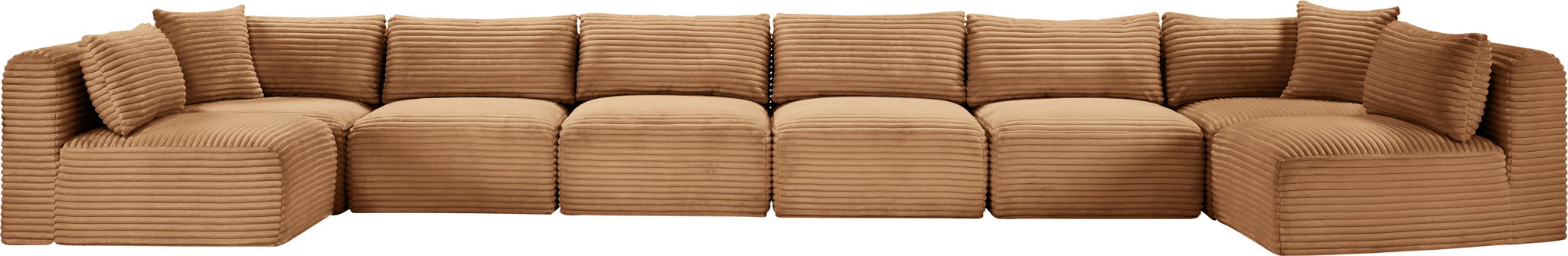 Shaggy - Fabric 8 Piece Modular U-Shaped Armless Sectional - Simple Home Plus