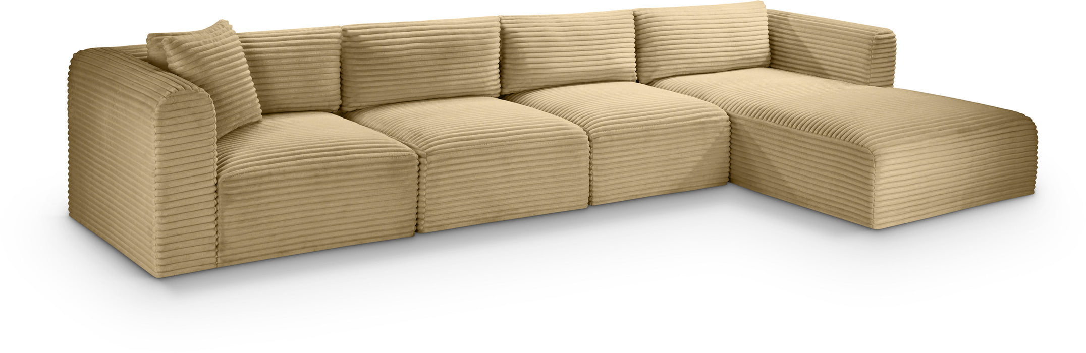 Shaggy - 4 Piece Modular Sectional - Simple Home Plus