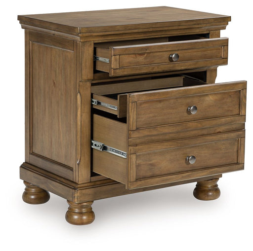 Feddinger - Medium Brown - Two Drawer Night Stand - Simple Home Plus