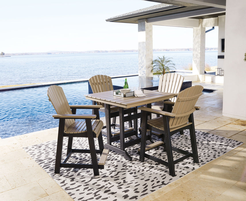 Fairen Trail - 5 Pc. - Counter Dining Set - Black / Driftwood - Simple Home Plus