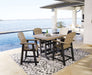 Fairen Trail - 5 Pc. - Counter Dining Set - Black / Driftwood - Simple Home Plus