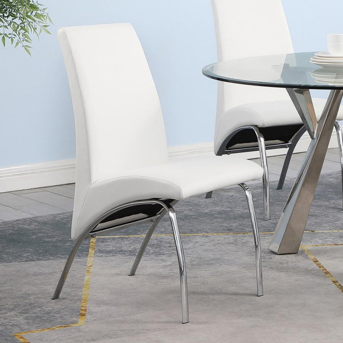 Bishop - Upholstered Dining Side Chair (Set of 2) - White - Simple Home Plus