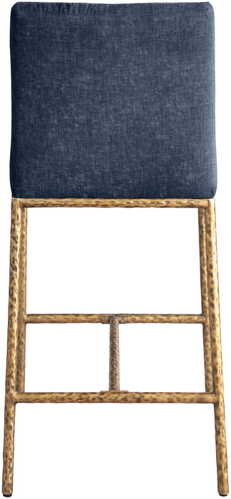 Reeves - Chenille Fabric Upholstered Counter Stool (Set of 2) - Gold Base - Simple Home Plus