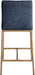 Reeves - Chenille Fabric Upholstered Counter Stool (Set of 2) - Gold Base - Simple Home Plus