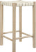 Entwine - Vegan Leather Upholstered Backless Counter Stool - Painted Natural - Simple Home Plus