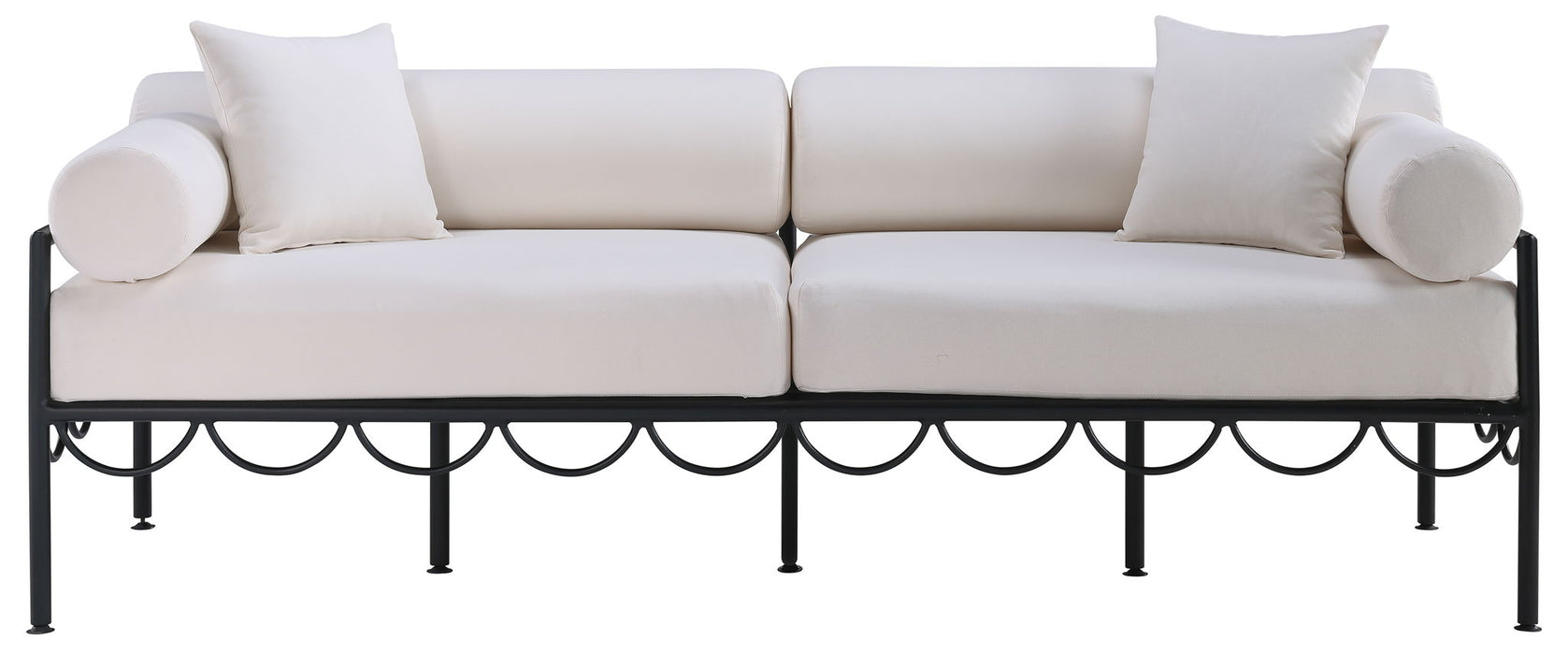 Portofino - Resilient Water Repellent Fabric 85.75" Upholstered Outdoor Patio Sofa - Simple Home Plus