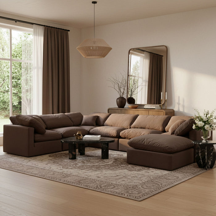 Indulge - Velvet 7 Piece Modular Sectional - Simple Home Plus