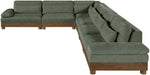 Turin - Chenille Fabric Upholstered Modular Sectional - Green - Simple Home Plus