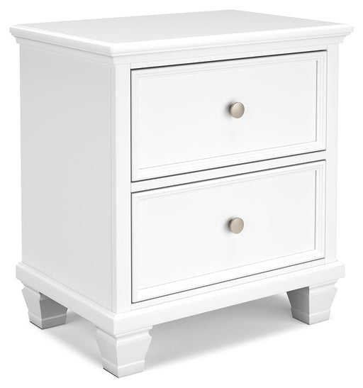 Fortman - White - Two Drawer Night Stand - Simple Home Plus