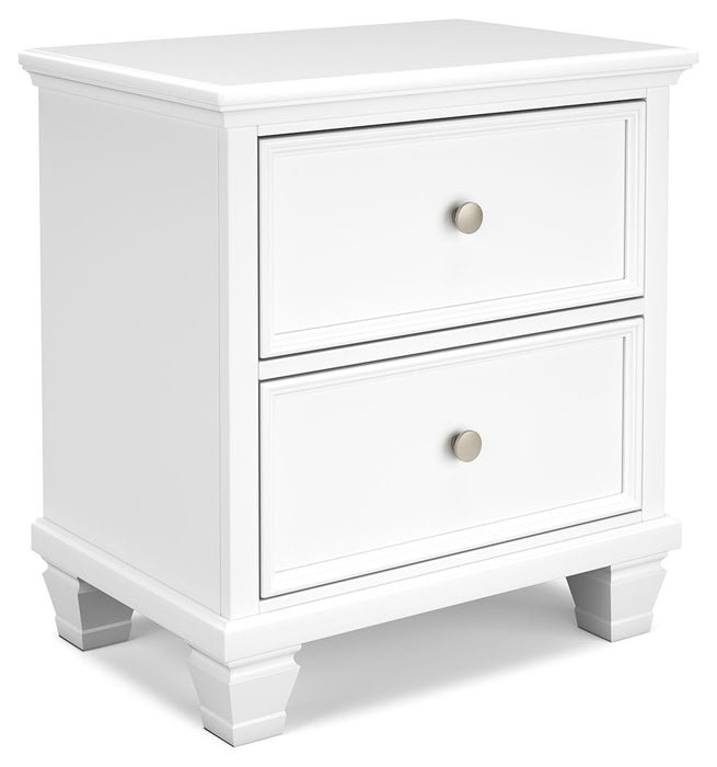 Fortman - White - Two Drawer Night Stand - Simple Home Plus