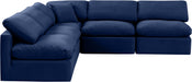 Indulge - Velvet 5 Piece Modular Corner Armless Sectional - Simple Home Plus