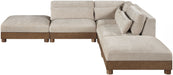 Turin - Chenille Fabric Upholstered Modular Sectional - Taupe - Simple Home Plus