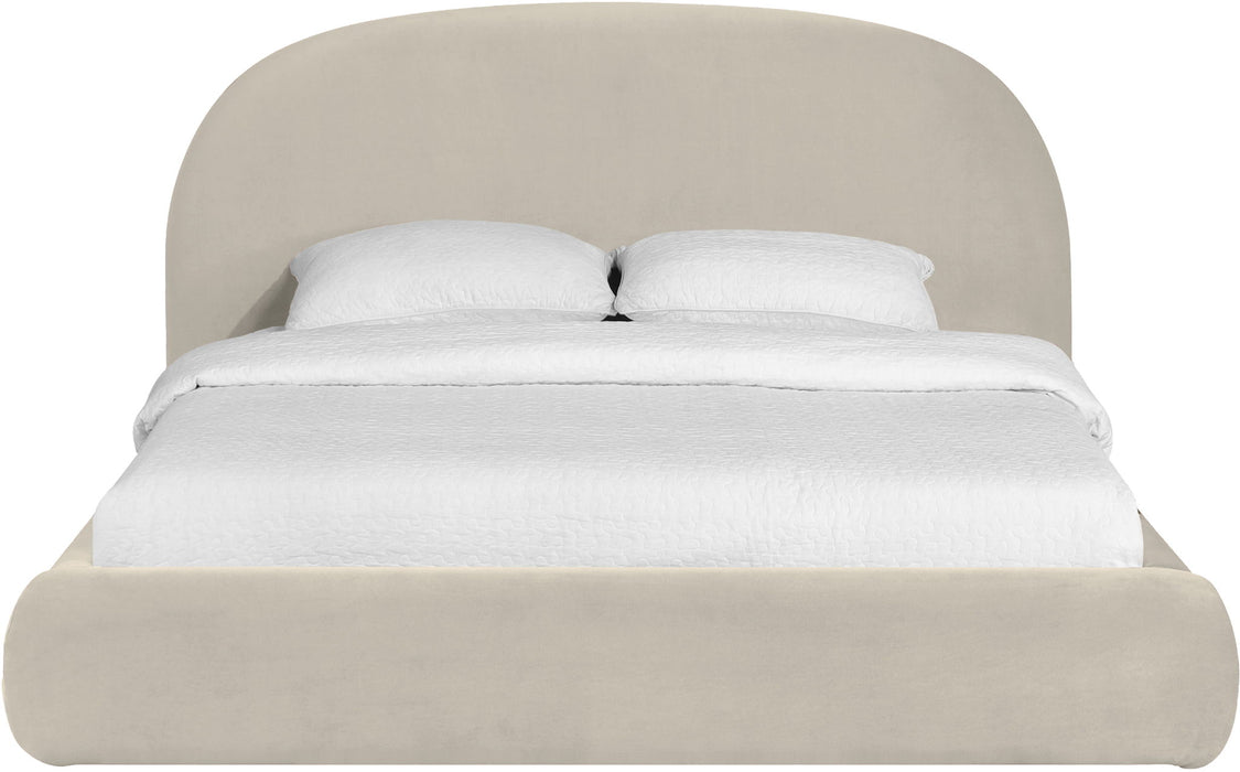 Celine - Upholstered Bed - Cream - Simple Home Plus