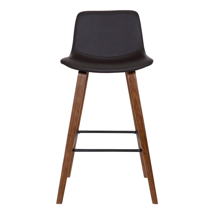 Maddie - 26" Contemporary Barstool - Walnut / Brown - Simple Home Plus