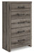 Graystorm - Brown Gray - Five Drawer Chest - Simple Home Plus
