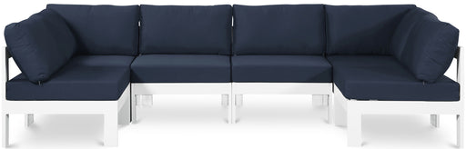 Nizuc - Outdoor Patio 6 Piece Modular Sectional With White Frame - Simple Home Plus