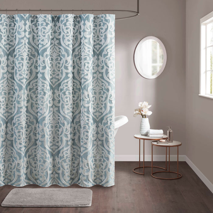 Odette - Shower Curtain - Aqua - Simple Home Plus