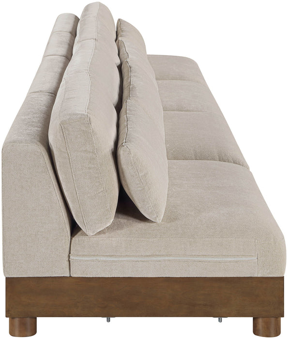Turin - Chenille Fabric Upholstered Modular Sectional - Taupe - Simple Home Plus