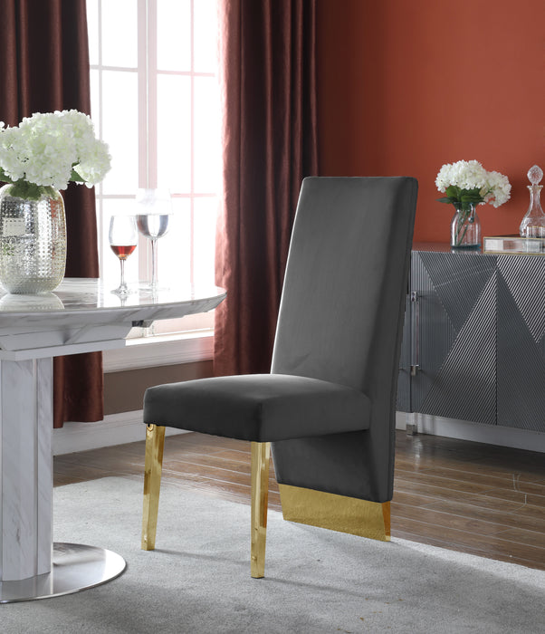 Porsha - Dining Chair with Gold Legs(Set of 2) - Simple Home Plus