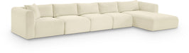 Shaggy - 5 Piece Modular Sectional With Chaise - Simple Home Plus