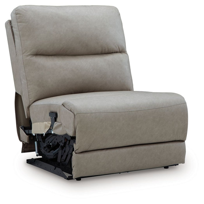 Narwhal Place - Power Armless Recliner With Adjustable Headrest - Pebble - Simple Home Plus