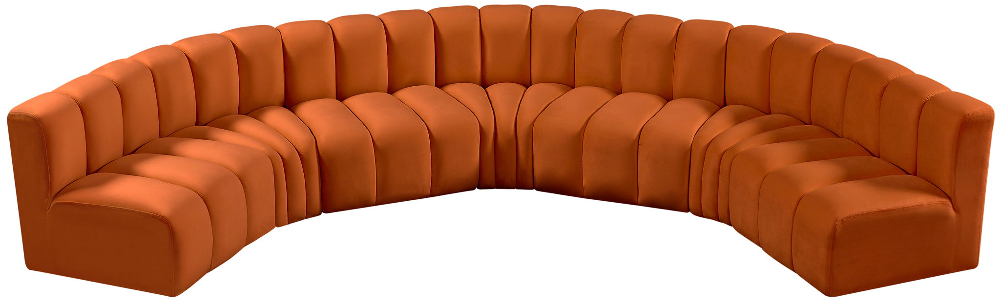 Arc - Velvet 7 Piece U-Shaped Modular Sofa - Simple Home Plus