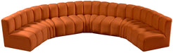Arc - Velvet 7 Piece U-Shaped Modular Sofa - Simple Home Plus