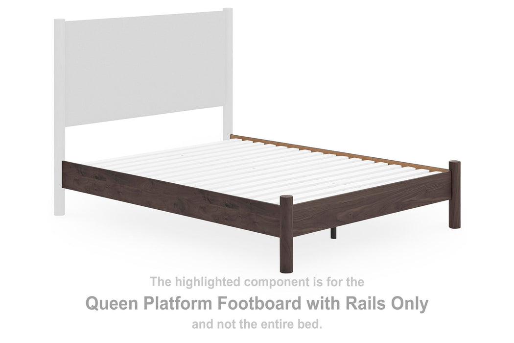 Pamytta - Queen Platform Footboard With Rails - Brown - Simple Home Plus
