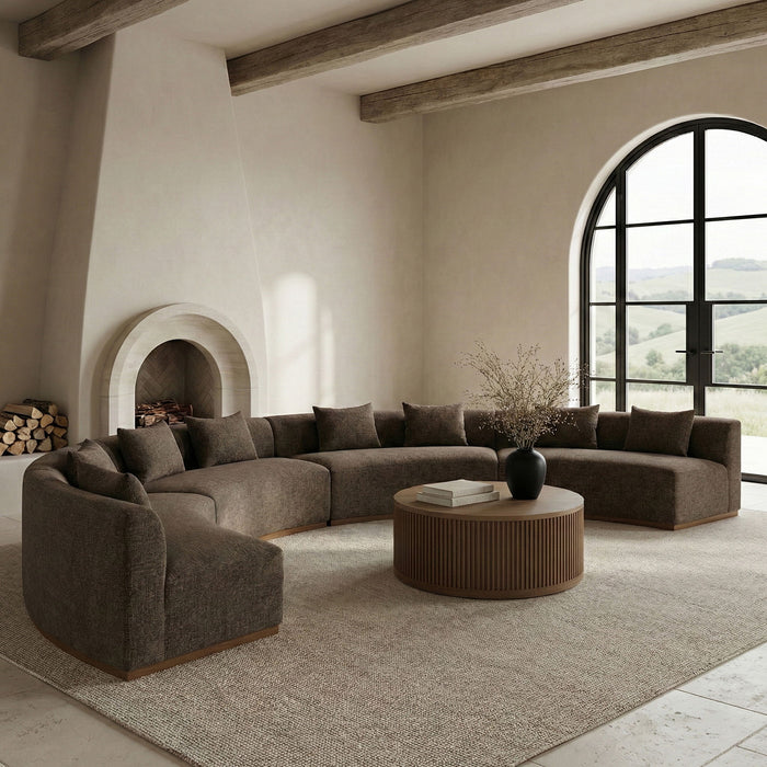 Avanti - Chenille Fabric Upholstered 4 Piece Modular Sectional - Simple Home Plus