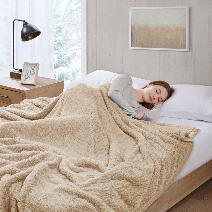 Burlington - King Berber Blanket - Tan - Simple Home Plus