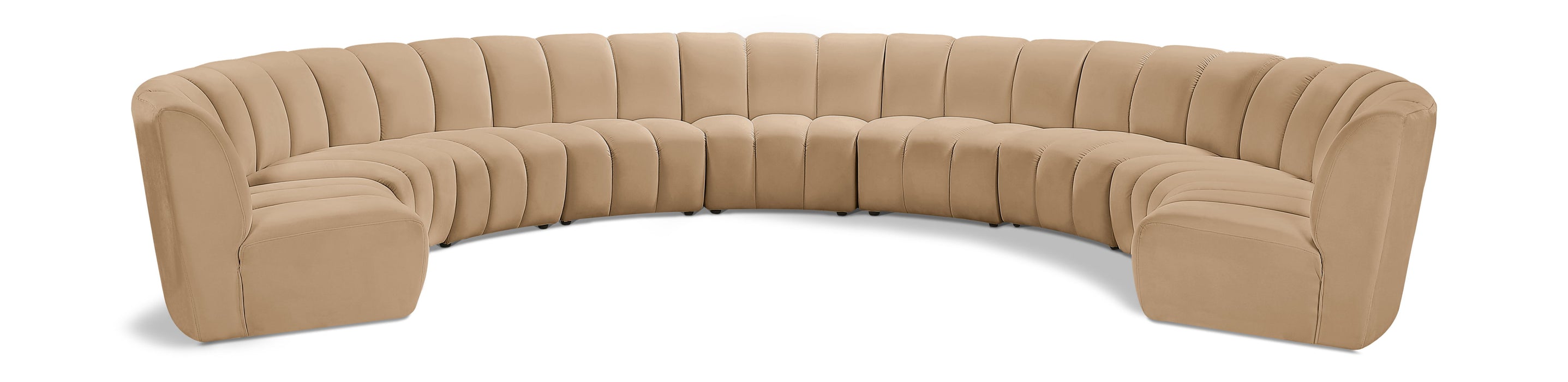Infinity - 9 Piece Modular Sectional - Camel - Simple Home Plus