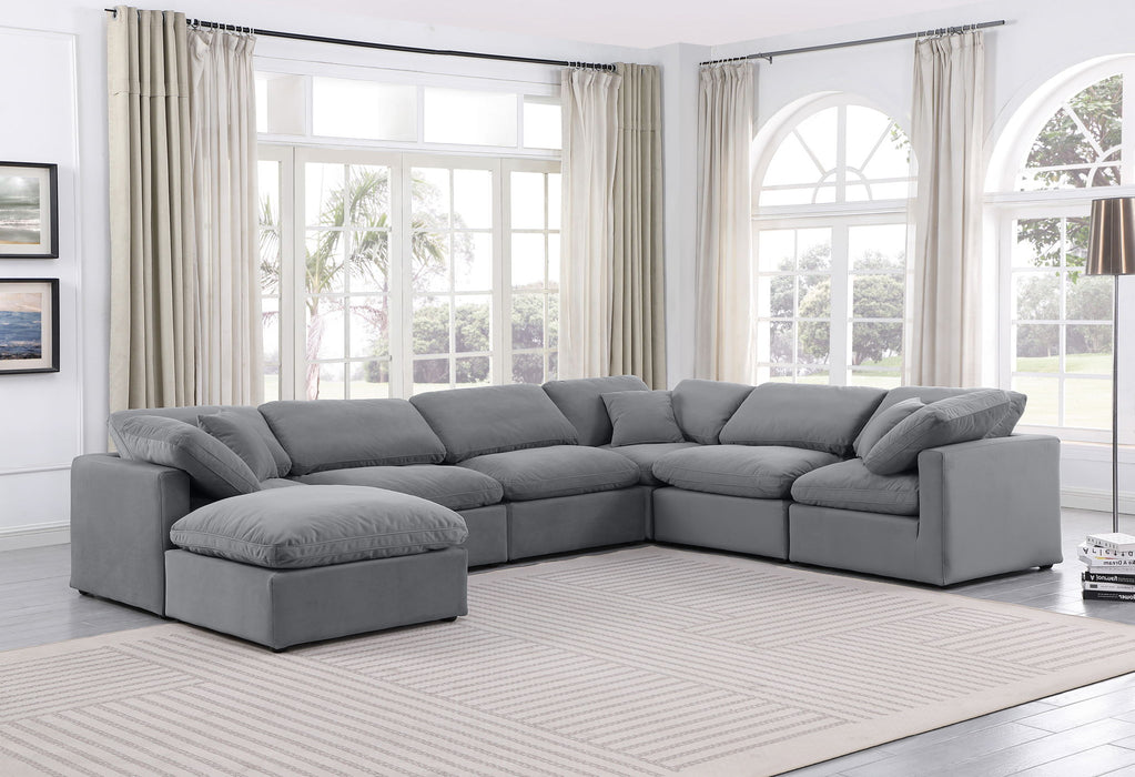 Indulge - Velvet 7 Piece Modular Sectional - Simple Home Plus