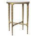 Baldwin - Round Marble Top Side Table - White And Gold - Simple Home Plus